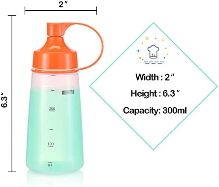 oiununo Squeeze Bottles Wide Mouth Pack of 3