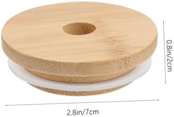 4pcs Mason Jar Lids with Straw Hole Reusable