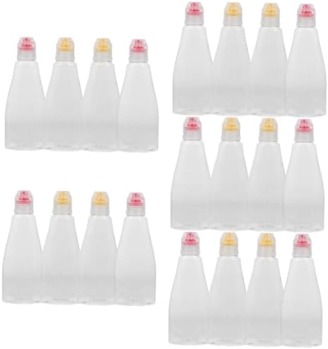 5 Sets PET Condiment Squeeze Bottles for Travel and Kitchen Use