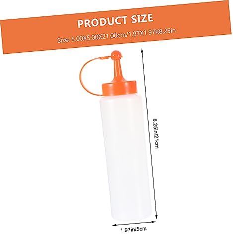 2PCS Salad Dressing Squeeze Bottles with Lids