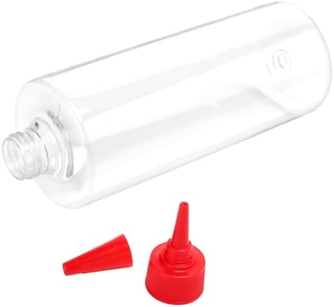 12 PCS 16 oz Clear Plastic Squeeze Bottles with Twist Top