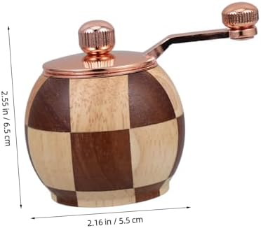 PRETYZOOM Wooden Pepper and Salt Grinder Set Hand Crank