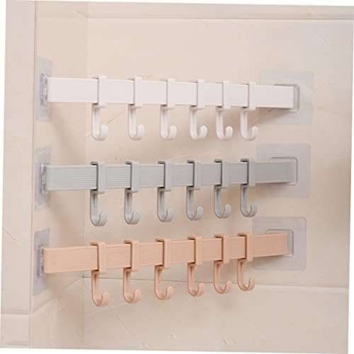LIFKOME 3Pcs Sticky Hook Rack for Kitchen and Bathroom