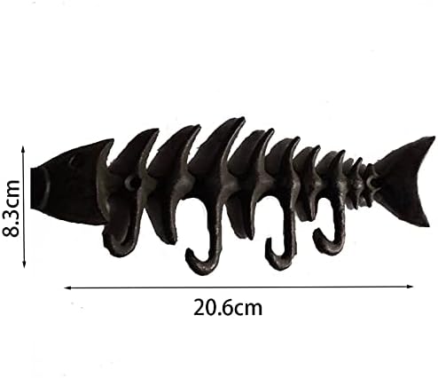 HCANte Wall Mounted Coat Rack with Iron Hooks