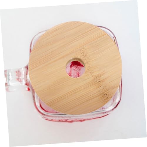 8pcs CIYODO Wooden Lids for Mason Jars with Straw Hole
