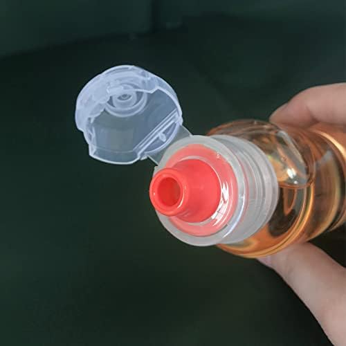 HYMAOME 4PCS Leakproof Honey Squeeze Bottles Flip Top Reusable Condiment Dispensers