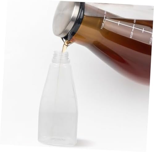 4pcs PET Honey Squeeze Bottle Condiment Dispenser