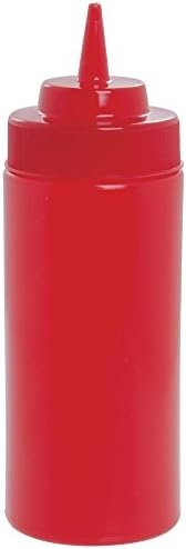 TableCraft Wide Mouth Squeeze Bottle Red 16oz 6Pack
