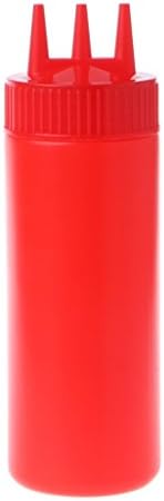 DGFJY 3 Hole Squeeze Bottle 16 Oz Condiment Dispenser