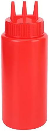 Agatige 3 Hole Condiment Squeeze Bottles 3Pcs