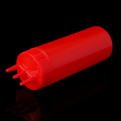 DRAGONRUN 3 Hole Squeeze Bottle Condiment Dispenser 12OZ White