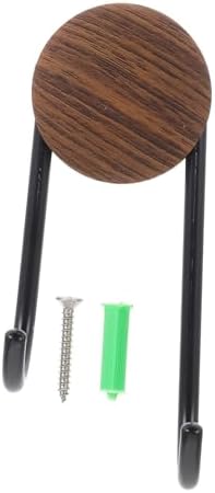 Happyyami Heavy Duty Self-Adhesive Coat Hook with Walnut Grain Design