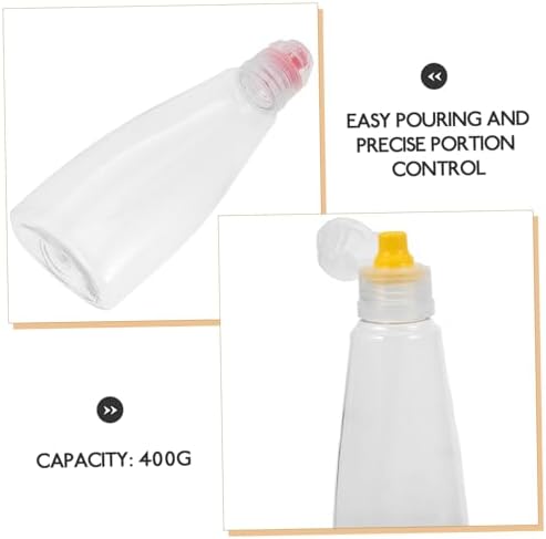 TOPPERFUN 3 Sets Honey Bottle Squirt Bottles for Sauce Seasoning