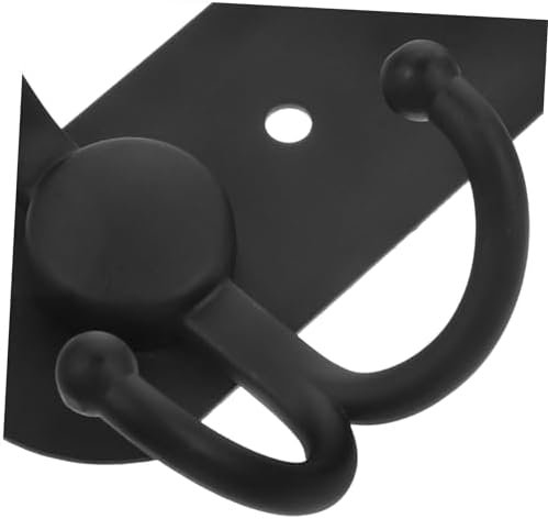 Holibanna 3-Piece Wall Hooks Black Towel Hooks Key Hangers