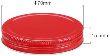 Uxcell 42pcs Red Regular Mouth Mason Jar Lids 70mm Airtight Leakproof Canning Covers