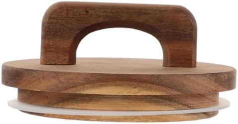 BRIGHTFUFU Acacia Wood Canning Lids with Silicone Seals