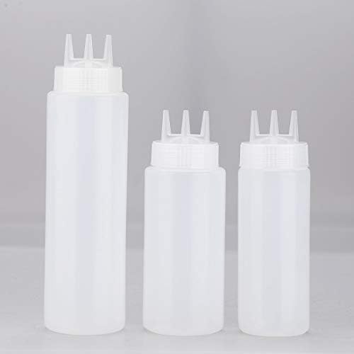 Uxcell 23oz Plastic Squeeze Bottle with 3 Holes