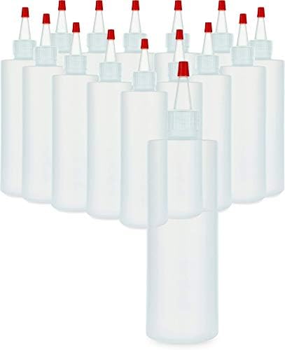 BRIGHTFROM 8 oz Condiment Squeeze Bottles Pack of 15