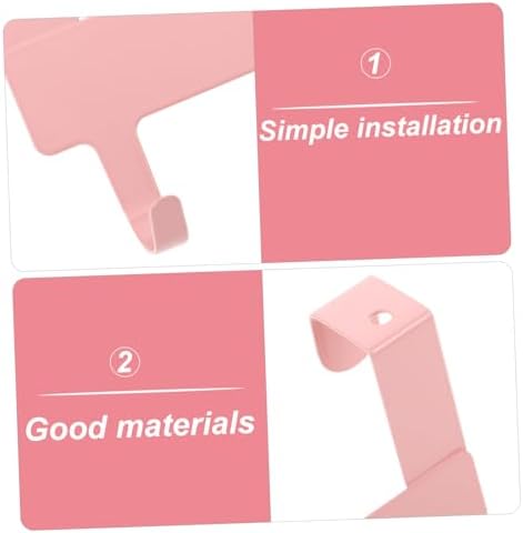 Pink Traceless Wall Hooks Towel Bar No Drill
