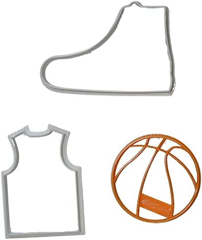 Basketball Team Uniform Jersey Shoe Ball Cookie Cutters Set of 3