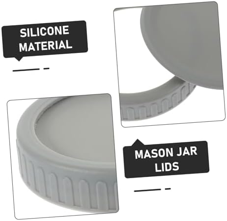 5 Sets Reusable Mason Jar Lids with Sealing Rings