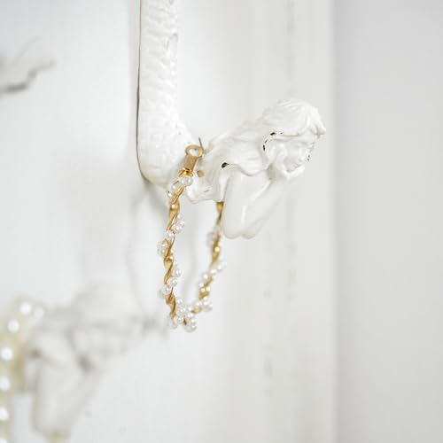 Soffee Design 4pcs White Mermaid Metal Coat Hooks 1