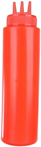 3-Hole Condiment Squeeze Bottles for Mustard Vinegar Salad Oil Dispenser