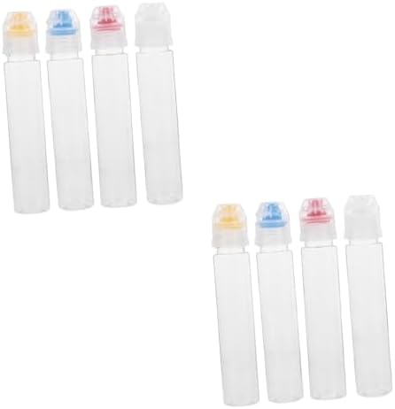 8 Pcs Mini Squeeze Condiment Bottles PET Ketchup Honey Oil Squeeze Containers