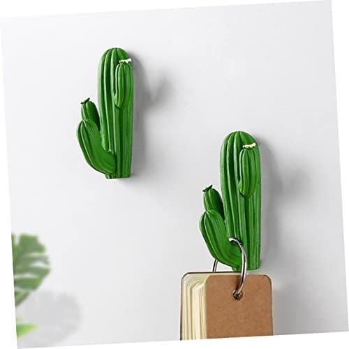 BESTonZON 2pcs Cactus Hook Resin Wall Storage Hooks
