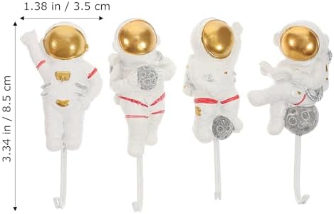 FOMIYES 4Pcs Astronaut Shape Wall Hooks 1