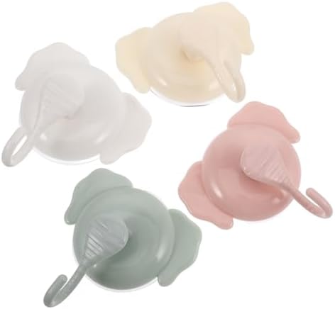 FONDOTIN Suction Cup Towel Hooks 4 Pack for Bathroom Kitchen