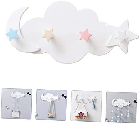 2pcs Adhesive Cloud Moon Hooks for Home