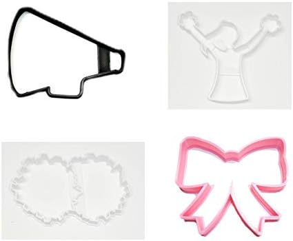 YNGLLC Cheerleading Cookie Cutters Set of 4 Made in USA