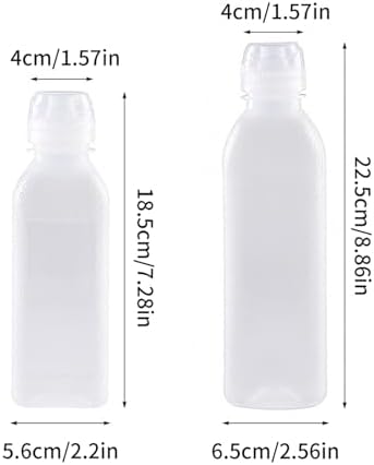 YAMSLAM 2 Pcs Clear Condiment Squeeze Bottles
