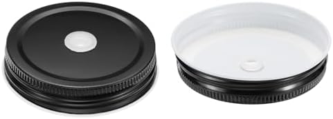 Uxcell 13pcs Stainless Steel Mason Jar Lids with Straw Hole 1