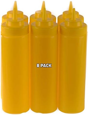 8 Pack 24 Oz BPA Free Condiment Squeeze Bottles 1