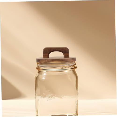 BRIGHTFUFU Acacia Wood Canning Lids with Silicone Seals
