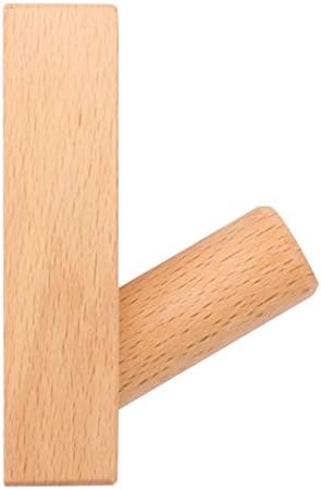 Gullor 2 PCS Beech Wooden Coat Hooks
