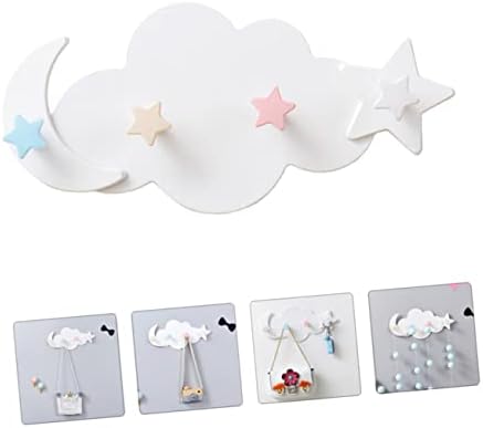 2Pcs Star Moon Wall Hooks for Smooth Surfaces