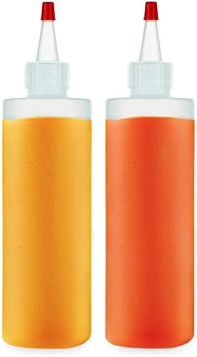 BRIGHTFROM 8 oz Condiment Squeeze Bottles Pack of 15