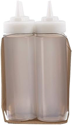 Tablecraft Wide Natural 12 Oz Squeeze Dispenser - 6PK