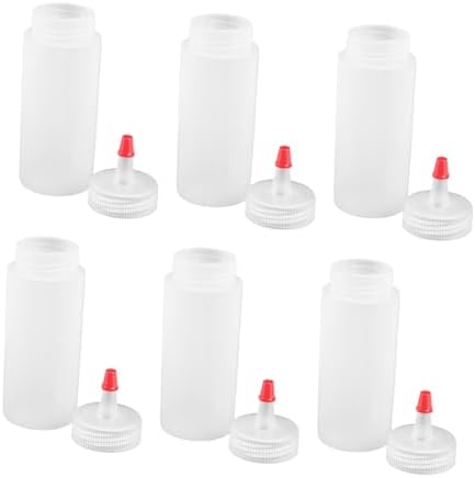 ABOOFAN 6pcs Reusable Plastic Squeeze Bottles 120ml
