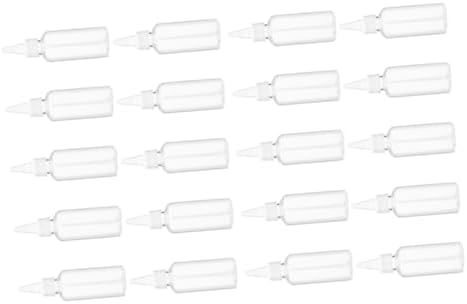Cabilock 20Pcs Refillable Squeeze Bottles for Crafts Paint and Condiments
