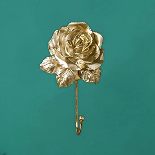 Baoblaze Gold Rose Hook Door Clothes Hanger Key Holder