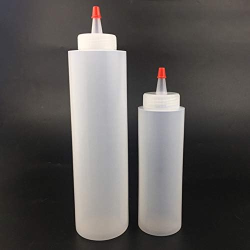 Meideli Clear BPA-Free Condiment Squeeze Bottles 8oz