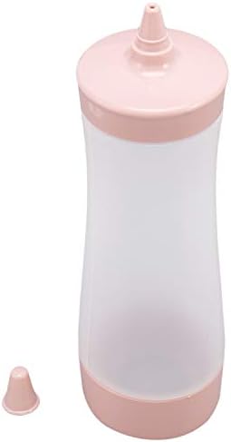 Pasuihcay Pink and Transparent Condiment Squeeze Bottle