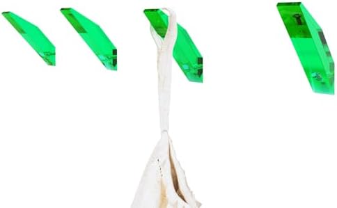 Acryve 4 Pack Green Acrylic Wall Hooks