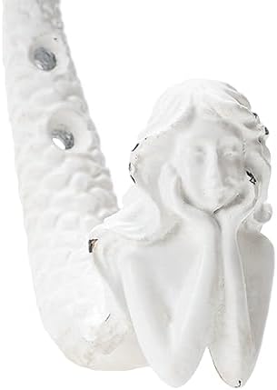 Soffee Design 4pcs White Mermaid Metal Coat Hooks 1
