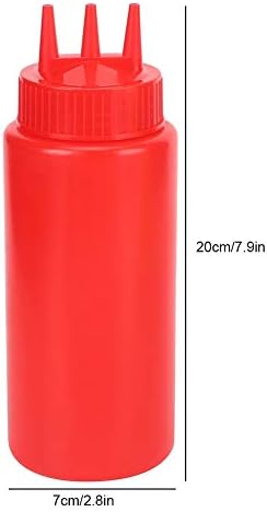 Agatige 3 Hole Condiment Squeeze Bottles 3Pcs
