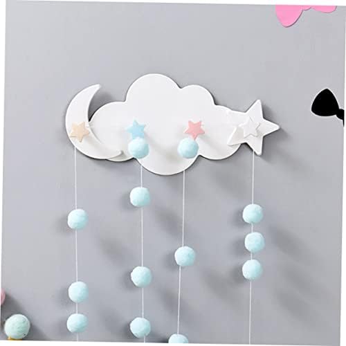 2pcs Adhesive Cloud Moon Hooks for Home